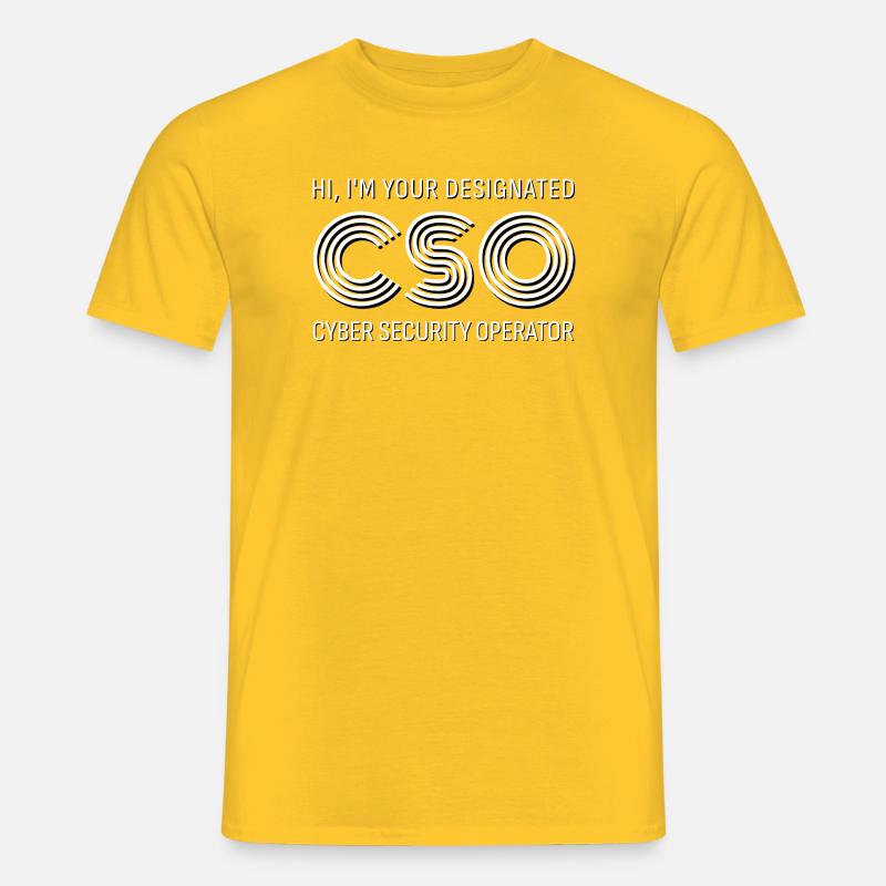 CSO Cyber Security Operator - Männer T-Shirt - Gelb