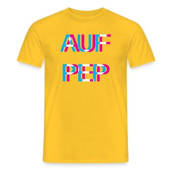 Hardtekk Tekk - Men's T-Shirt - yellow - Front - AI Model Male 178 dark (178cm)