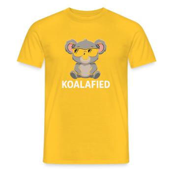 Koala with sunglasses - Men's T-Shirt - yellow - Front - AI Model Male 178 dark (178cm)