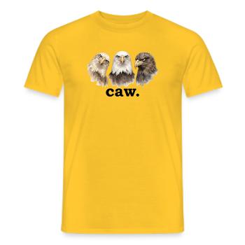 eagle croak funny eagle lover funny croak - Men's T-Shirt - yellow - Front - AI Model Male 178 dark (178cm)