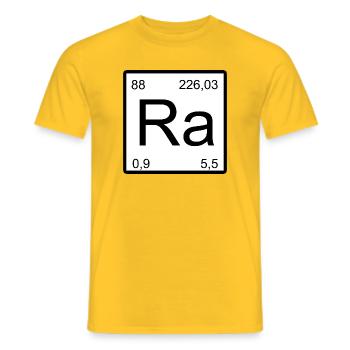 Radium Symbol Periodensystem - Männer T-Shirt - Gelb - Vorne - AI Model Male 178 dark (178cm)