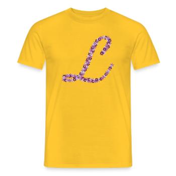 Symphony of Blossoms - Men's T-Shirt - yellow - Front - AI Model Male 178 dark (178cm)