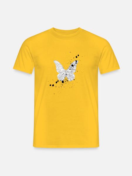 Papillon Blanc - T-shirt homme - jaune