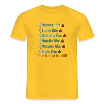 Alors ça doit être de la merde ! - T-shirt homme - jaune - Devant - AI Model Male 178 dark (178cm)