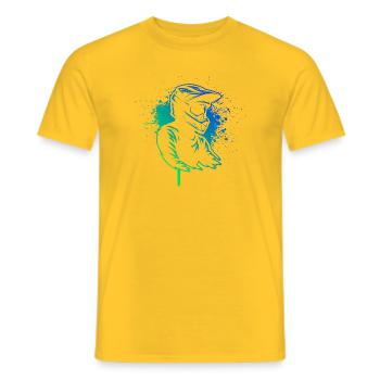 Compact motocross design for motocross - Men's T-Shirt - yellow - Front - AI Model Male 178 dark (178cm)