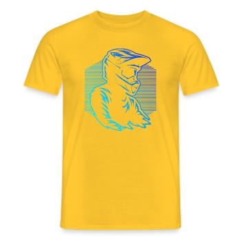Conception de motocross pleine de caractère - T-shirt homme - jaune - Devant - AI Model Male 178 dark (178cm)