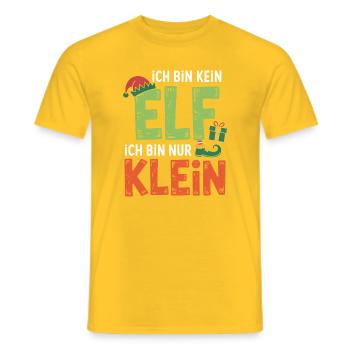 Je ne suis pas un elfe, je suis juste petit - T-shirt homme - jaune - Devant - AI Model Male 178 dark (178cm)