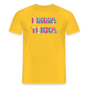 Hardtekk Tekk - Men's T-Shirt - yellow - Front - AI Model Male 178 dark (178cm)