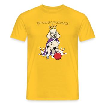 Pudelkönig - Männer T-Shirt - Gelb - Vorne - AI Model Male 178 dark (178cm)