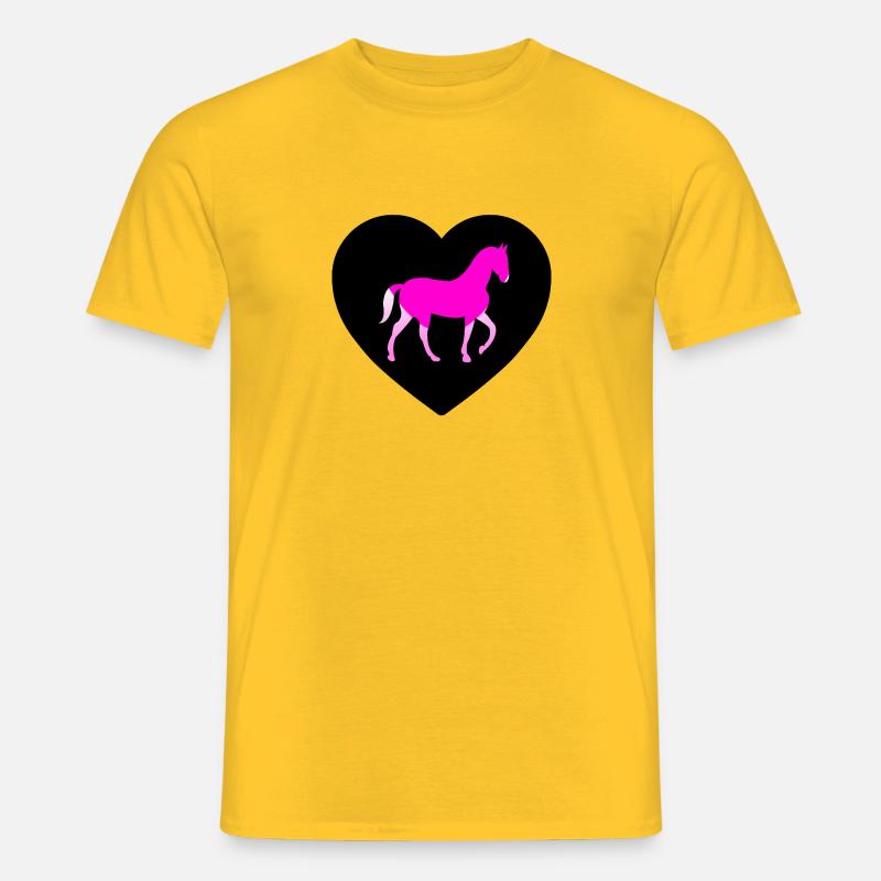Pferde - Männer T-Shirt - Gelb