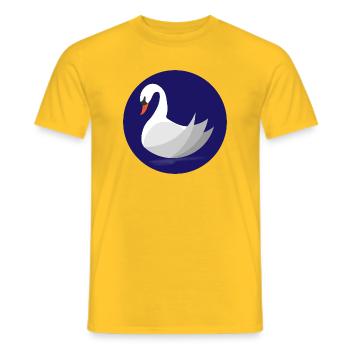 cygne - T-shirt homme - jaune - Devant - AI Model Male 178 dark (178cm)