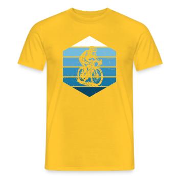 Un motif réservé aux vélos de route - T-shirt homme - jaune - Devant - AI Model Male 178 dark (178cm)