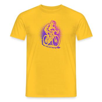 Fresh road bike motif for road bike - Men's T-Shirt - yellow - Front - AI Model Male 178 dark (178cm)