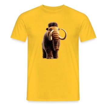 Mammut Wollhaarmammut Eiszeit Mammuts Süßes Mammut - Männer T-Shirt - Gelb - Vorne - AI Model Male 178 dark (178cm)