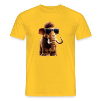Mammut Wollhaarmammut Eiszeit Mammuts Süßes Mammut - Männer T-Shirt - Gelb - Vorne - AI Model Male 178 dark (178cm)