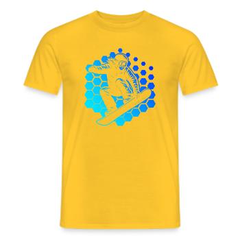 Snowboard style for every occasion - Men's T-Shirt - yellow - Front - AI Model Male 178 dark (178cm)