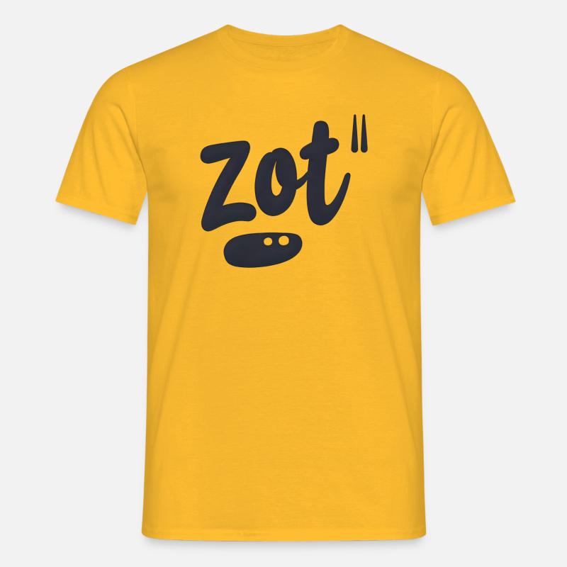 Crazy. Antwerp dialect - Men's T-Shirt - yellow