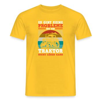 Trecker Landwirt Bauer Traktorfahrer Traktor - Männer T-Shirt - Gelb - Vorne - AI Model Male 178 dark (178cm)