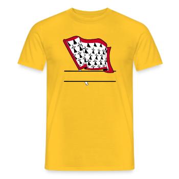 Limousin-Flaggen-Textraum - Männer T-Shirt - Gelb - Vorne - AI Model Male 178 dark (178cm)