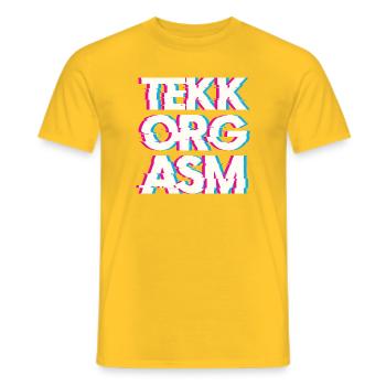 Hardtekk Tekk - T-shirt homme - jaune - Devant - AI Model Male 178 dark (178cm)