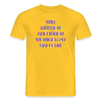 Hardtekk Tekk - T-shirt homme - jaune - Devant - AI Model Male 178 dark (178cm)