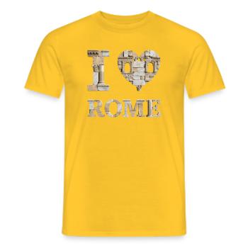 Rome – Eternal City - Men's T-Shirt - yellow - Front - AI Model Male 178 dark (178cm)