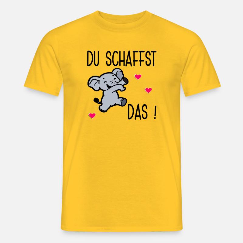 Prüfungen Arbeit - Du schaffst das - Männer T-Shirt - Gelb