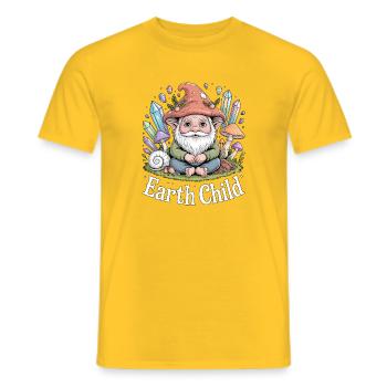 Earth Child Goblincore Zwerg - Männer T-Shirt - Gelb - Vorne - AI Model Male 178 dark (178cm)