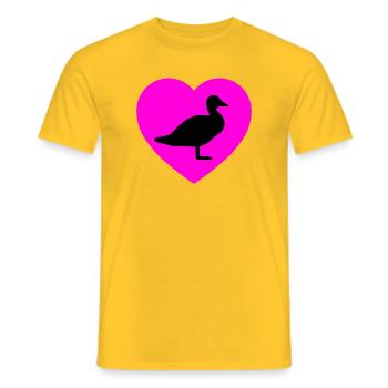 Ente - Männer T-Shirt - Gelb - Vorne - AI Model Male 178 dark (178cm)