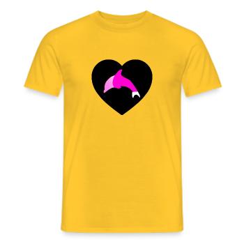Dauphin - T-shirt homme - jaune - Devant - AI Model Male 178 dark (178cm)