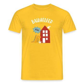 Ouvriers du bâtiment Maisons Artisans de la construction - T-shirt homme - jaune - Devant - AI Model Male 178 dark (178cm)