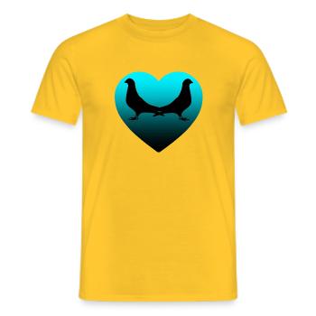 Doves - Men's T-Shirt - yellow - Front - AI Model Male 178 dark (178cm)