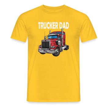 Trucker Dad Truck Motiv - Männer T-Shirt - Gelb - Vorne - AI Model Male 178 dark (178cm)