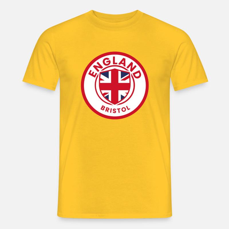 England Bristol Shield Logo - Männer T-Shirt - Gelb