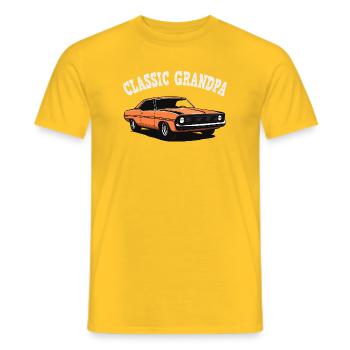 Voiture classique Grandpa Vintage Hot Rod - T-shirt homme - jaune - Devant - AI Model Male 178 dark (178cm)