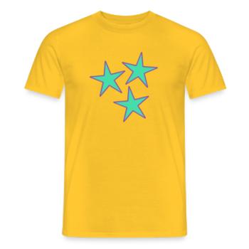 STAR. VALENTINSTAG. HERZ. ICH LIEBE DICH. ICH LIEBE - Männer T-Shirt - Gelb - Vorne - AI Model Male 178 dark (178cm)