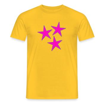 VALENTINE'S DAY. HEART. I LOVE YOU. I LOVE YOU - Men's T-Shirt - yellow - Front - AI Model Male 178 dark (178cm)