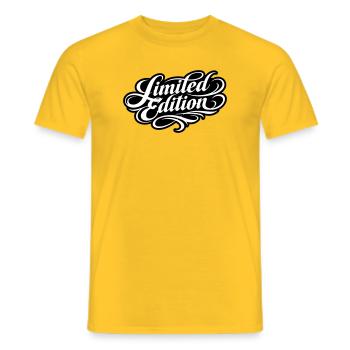 Limited edition - Men's T-Shirt - yellow - Front - AI Model Male 178 dark (178cm)