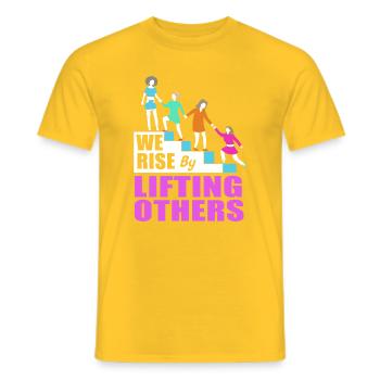 Féminisme Féministe Féministe Journée des Femmes - T-shirt homme - jaune - Devant - AI Model Male 178 dark (178cm)