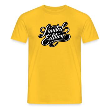 Limited Edition Lettering - Men's T-Shirt - yellow - Front - AI Model Male 178 dark (178cm)