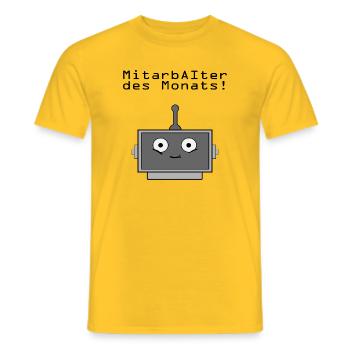 MitArbeiter des Monats - Männer T-Shirt - Gelb - Vorne - AI Model Male 178 dark (178cm)