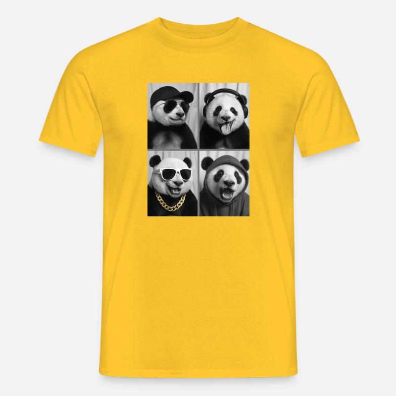 Panda - Männer T-Shirt - Gelb