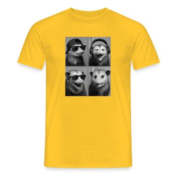 Opossum - Männer T-Shirt - Gelb - Vorne - AI Model Male 178 dark (178cm)