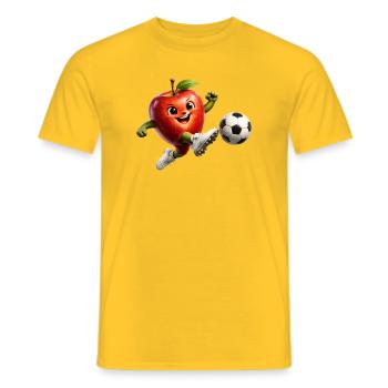 Apple Football - T-shirt homme - jaune - Devant - AI Model Male 178 dark (178cm)