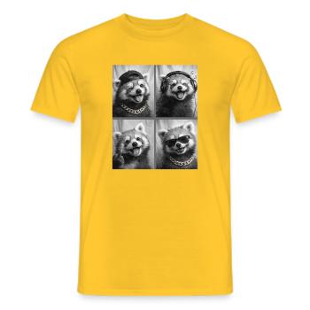 petit panda - T-shirt homme - jaune - Devant - AI Model Male 178 dark (178cm)