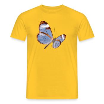 Glasflügler Schmetterling Transparent Design - Männer T-Shirt - Gelb - Vorne - AI Model Male 178 dark (178cm)