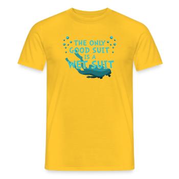Tauchen Taucher Schnorcheln Sporttaucher - Männer T-Shirt - Gelb - Vorne - AI Model Male 178 dark (178cm)
