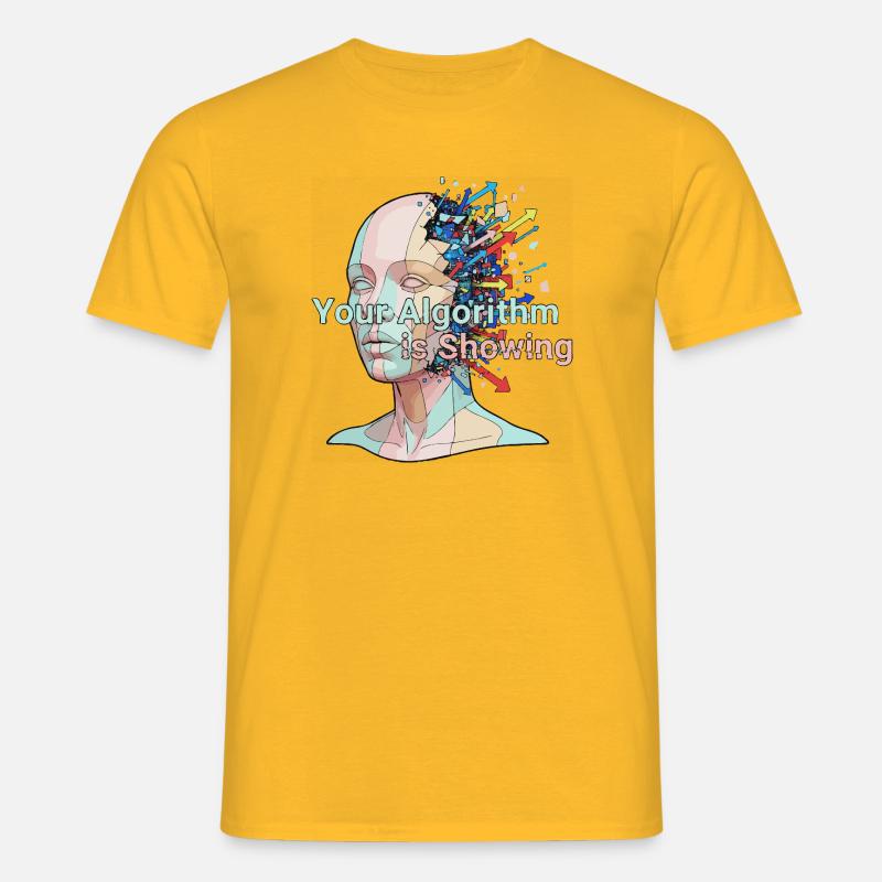 Your algorithm is showing - Men's T-Shirt - yellow