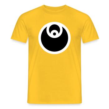 Circle Emblem Filled - Men's T-Shirt - yellow - Front - AI Model Male 178 dark (178cm)