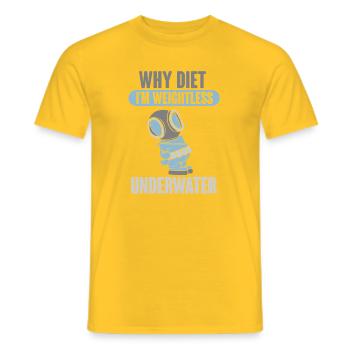 Diving Diver Snorkeling Recreational Diver - Men's T-Shirt - yellow - Front - AI Model Male 178 dark (178cm)